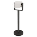 YUMORE Heavy Duty Toilet Paper Holder Stand, Extra-Weighted Base No Tipping, Stainless Steel Toilet Paper Stand, Free Standing Floor Tissue Roll Holder for Bathroom, Matte Black 200UP