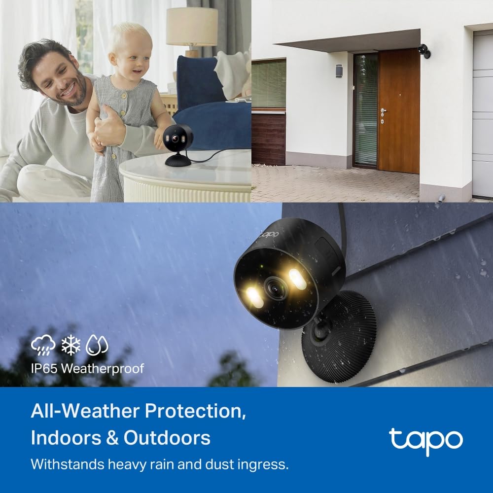 TP-Link Tapo 1080P Indoor Security Camera for Baby Monitor, Dog Camera w/Motion Detection, 2-Way Audio Siren, Night Vision, Cloud & SD Card Storage, Works w/Alexa & Google Home (Tapo C100)