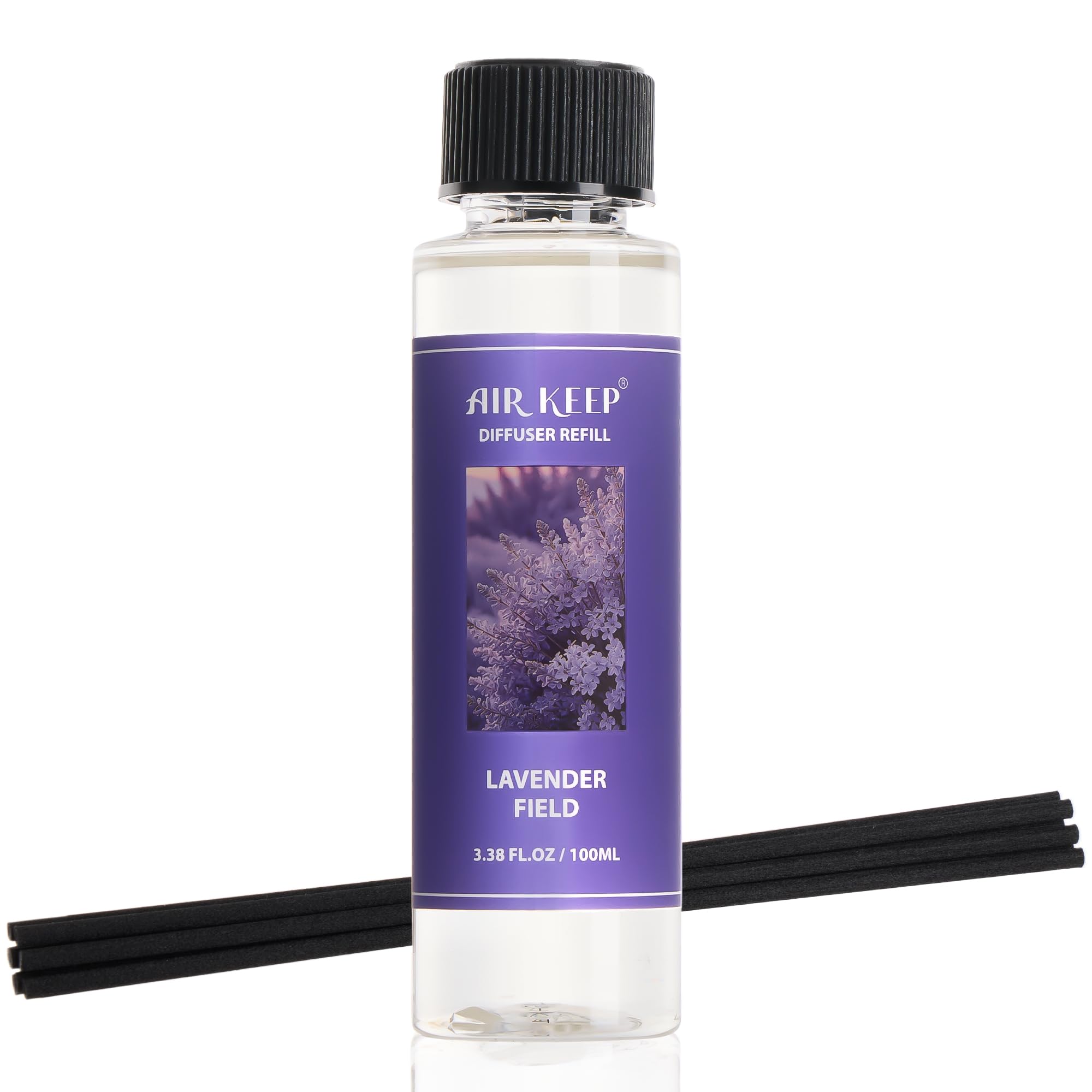 Airkeep Reed Diffuser Set,3.38 fl oz (100 ml) - Clean Linen Oil Diffusers with 8 Reed Sticks,Home Fragrance Reed Diffuser for Bathroom Shelf Decor