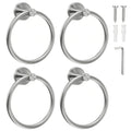 SetSail Towel Holder for Bathroom Wall Matte Black Towel Ring Stainless Steel Hand Towel Holder Heavy Duty Towel Hanger for Bath, Kitchen