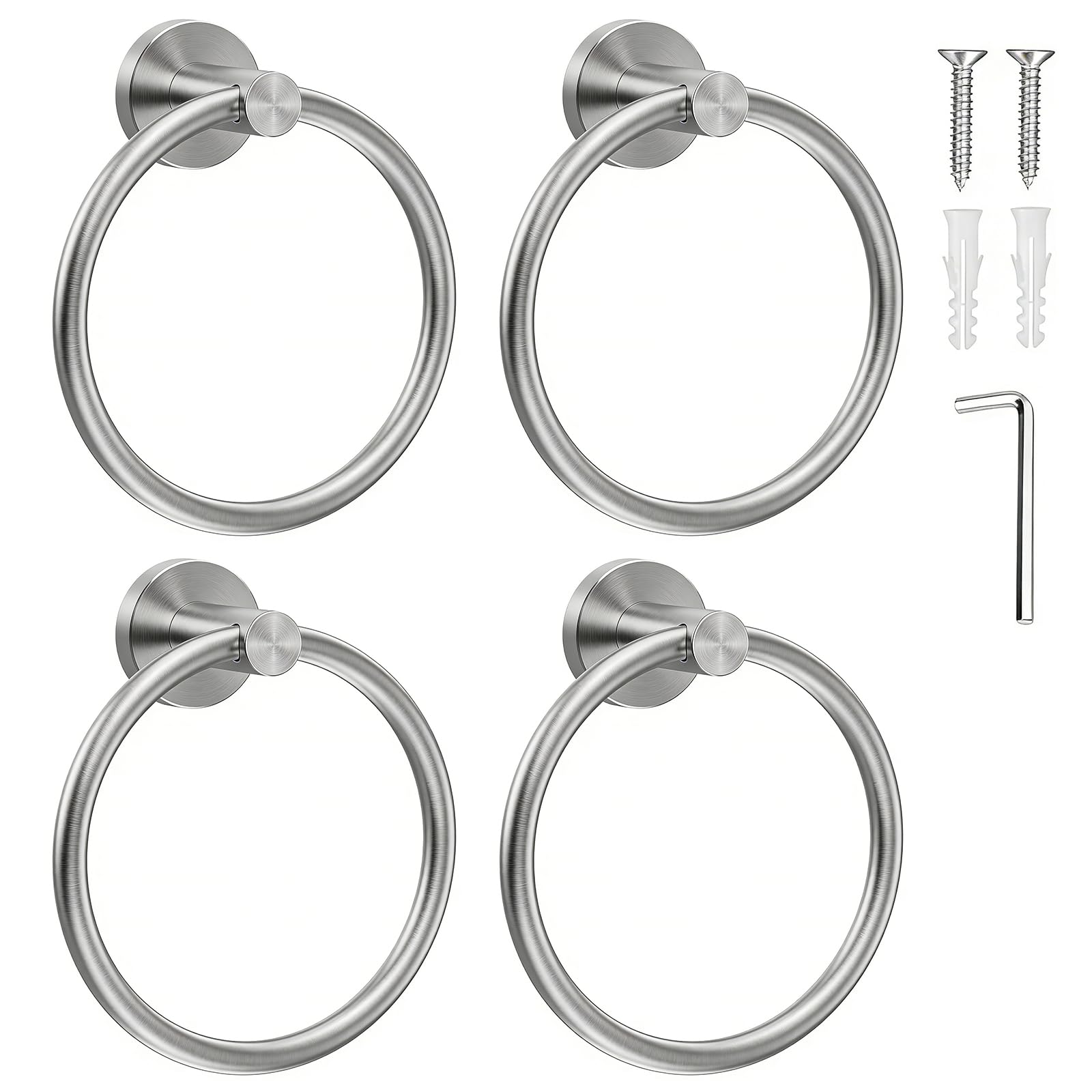 SetSail Towel Holder for Bathroom Wall Matte Black Towel Ring Stainless Steel Hand Towel Holder Heavy Duty Towel Hanger for Bath, Kitchen