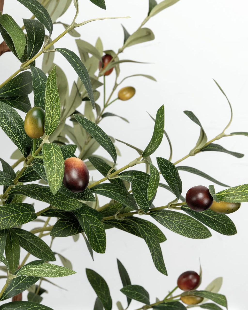 6FT Artificial Olive Tree - Indoor Tall Faux Olive Trees with Planter&Basket, Large Fake Olive Silk Tree Realistic Olive Plants with Branches and Fruits for Home Decor Office Living Room