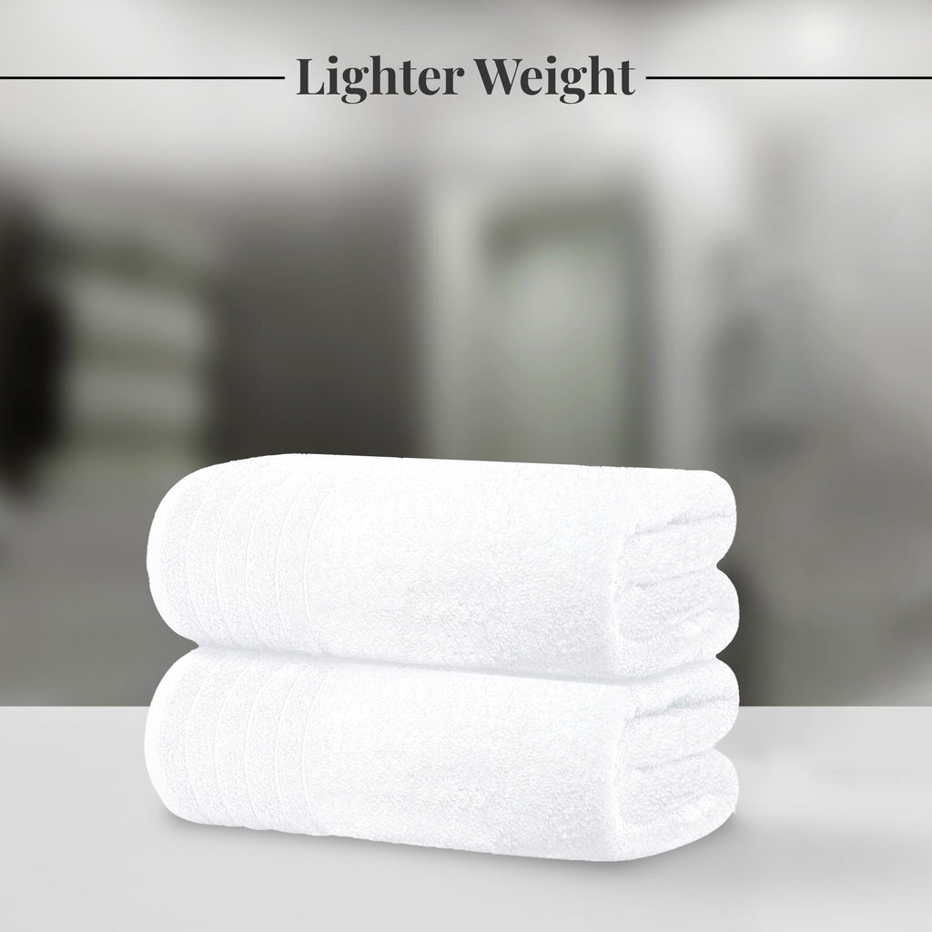 Tens Towels Pack of 8 Towels Set, 2 Extra Large Bath, 2 Hand, 4 Washcloths, 100% Cotton, Lighter Weight, Quicker to Dry, Super Absorbent, Perfect for Bathroom, Dark Grey