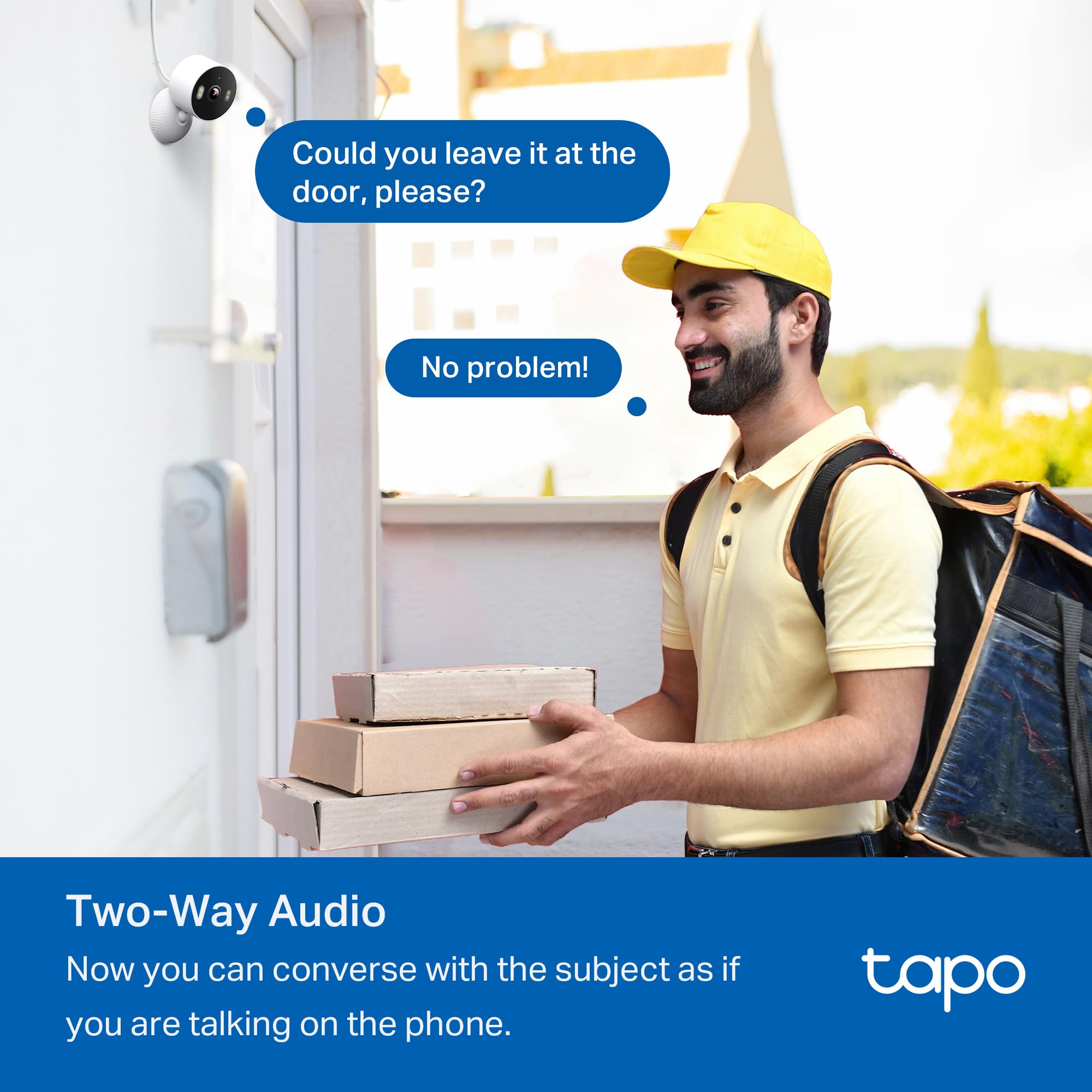TP-Link Tapo 1080P Indoor Security Camera for Baby Monitor, Dog Camera w/Motion Detection, 2-Way Audio Siren, Night Vision, Cloud & SD Card Storage, Works w/Alexa & Google Home (Tapo C100)