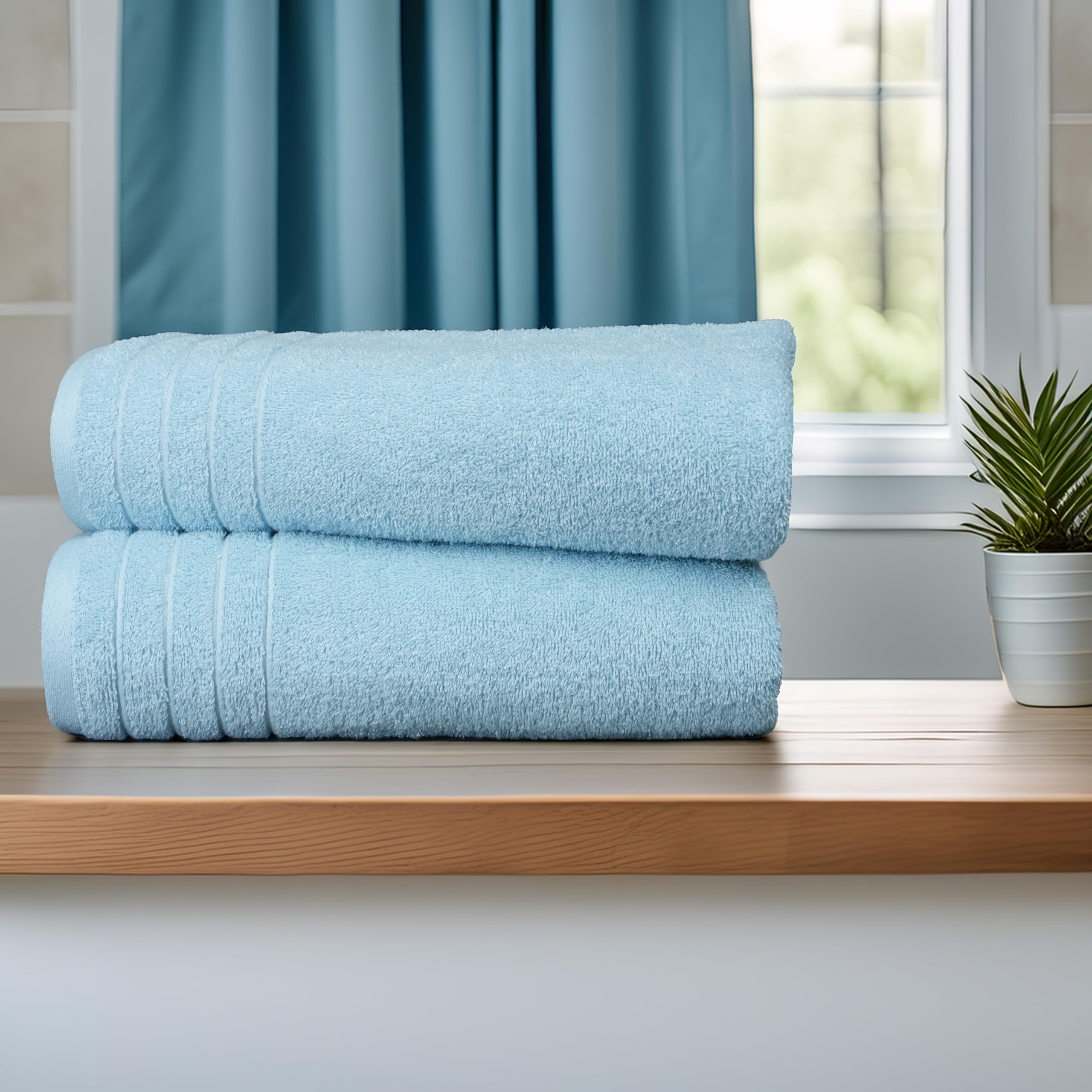 Tens Towels Pack of 8 Towels Set, 2 Extra Large Bath, 2 Hand, 4 Washcloths, 100% Cotton, Lighter Weight, Quicker to Dry, Super Absorbent, Perfect for Bathroom, Dark Grey