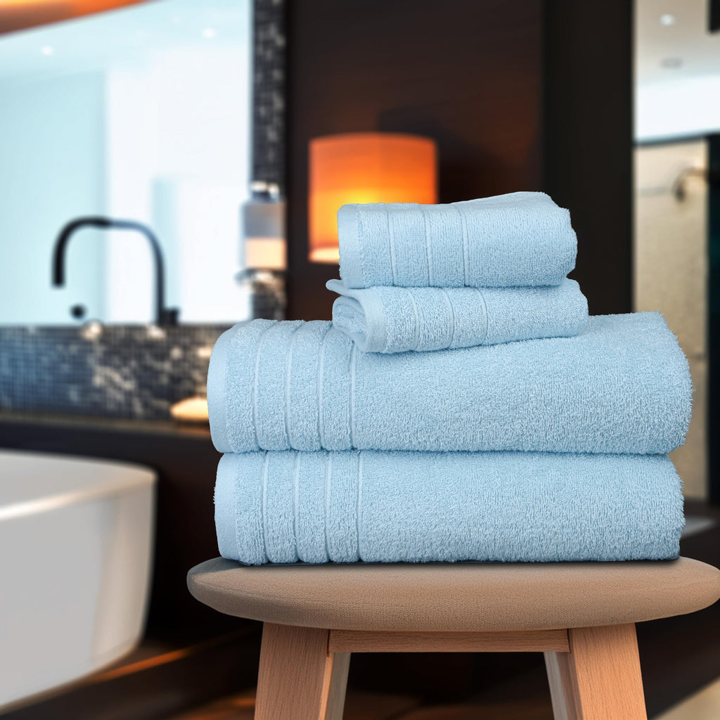 Tens Towels Pack of 8 Towels Set, 2 Extra Large Bath, 2 Hand, 4 Washcloths, 100% Cotton, Lighter Weight, Quicker to Dry, Super Absorbent, Perfect for Bathroom, Dark Grey