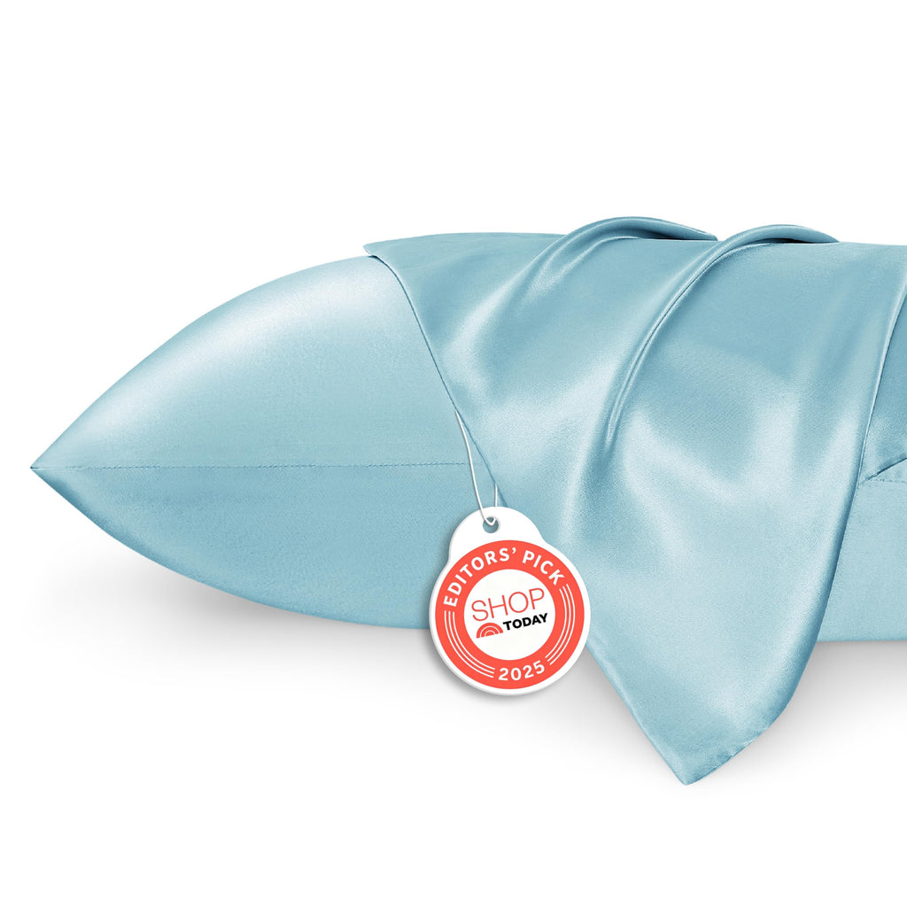 Bedsure Satin Pillowcases, Similar to Silk Pillow Cases Queen Size Set of 2, Cooling Pillow Case for Sleeping Women with Envelope Closure, Gifts for Women Men, Beige, 20x30 Inches, 2pcs