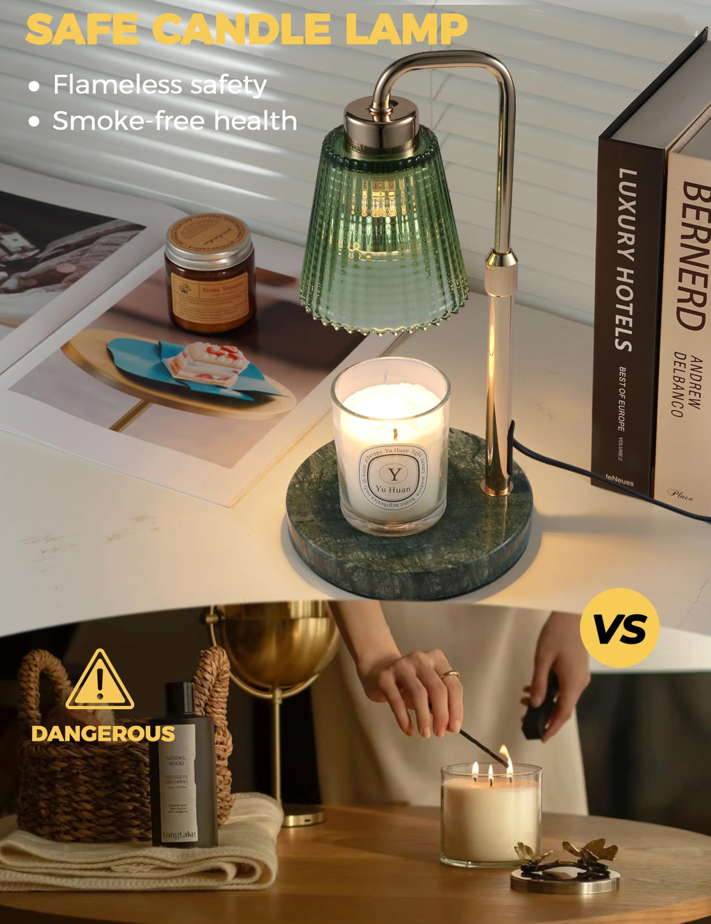 GODONLIF Candle Warmer Lamp with Cycle Timer, Birthday Gifts for Women Mom Her, House Warming Gifts New Home Room Decor, Wax Melt Warmer for Jar Candles with 2 Bulbs