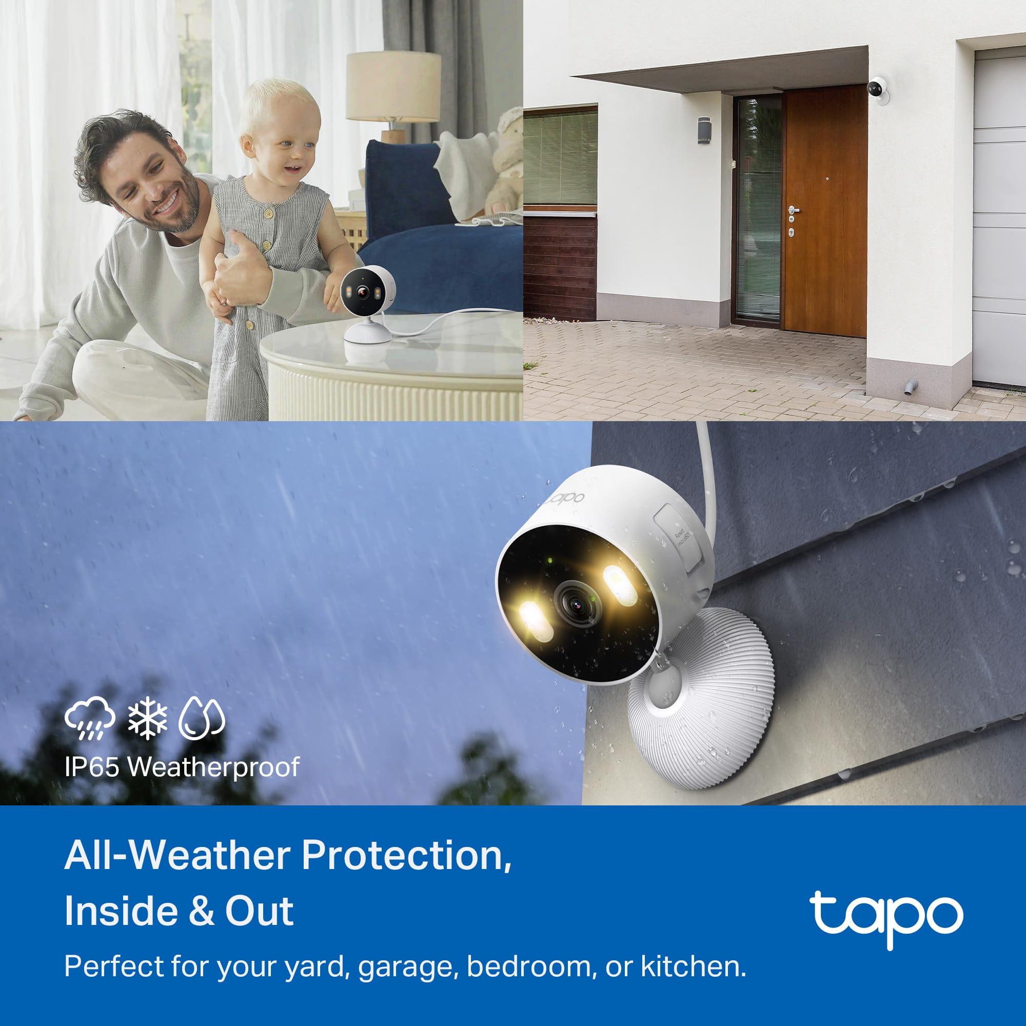 TP-Link Tapo 1080P Indoor Security Camera for Baby Monitor, Dog Camera w/Motion Detection, 2-Way Audio Siren, Night Vision, Cloud & SD Card Storage, Works w/Alexa & Google Home (Tapo C100)