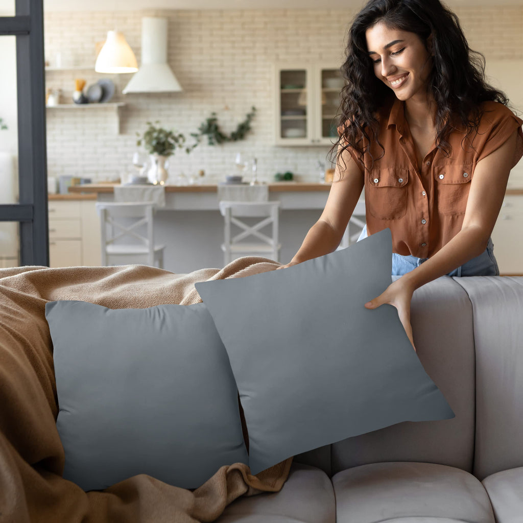 Utopia Bedding 18x18 Pillow Inserts, Set of 2, White – Indoor Decorative Throw Pillows for Bed, Sofa & Couch – Soft, Supportive & Fluffy Cushion Inserts