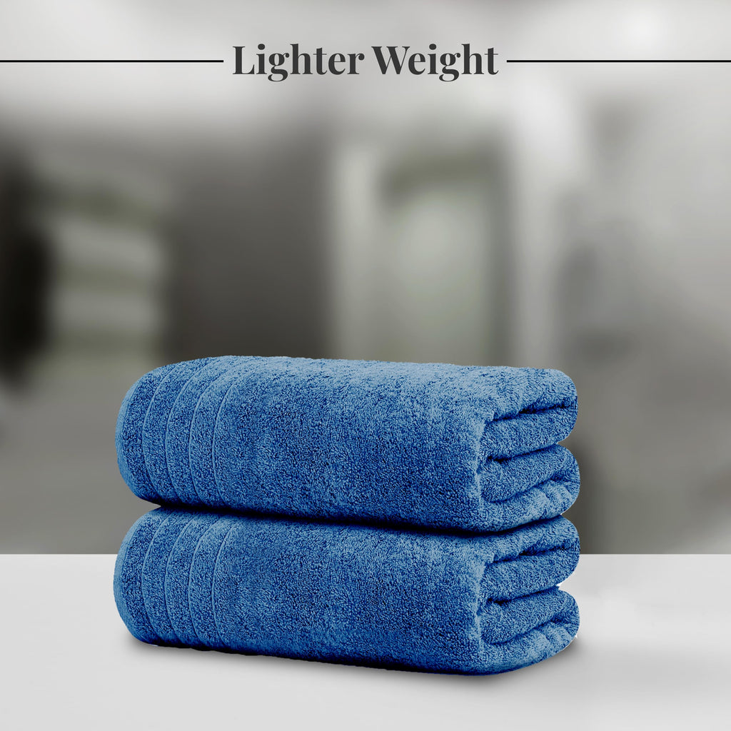 Tens Towels Pack of 8 Towels Set, 2 Extra Large Bath, 2 Hand, 4 Washcloths, 100% Cotton, Lighter Weight, Quicker to Dry, Super Absorbent, Perfect for Bathroom, Dark Grey