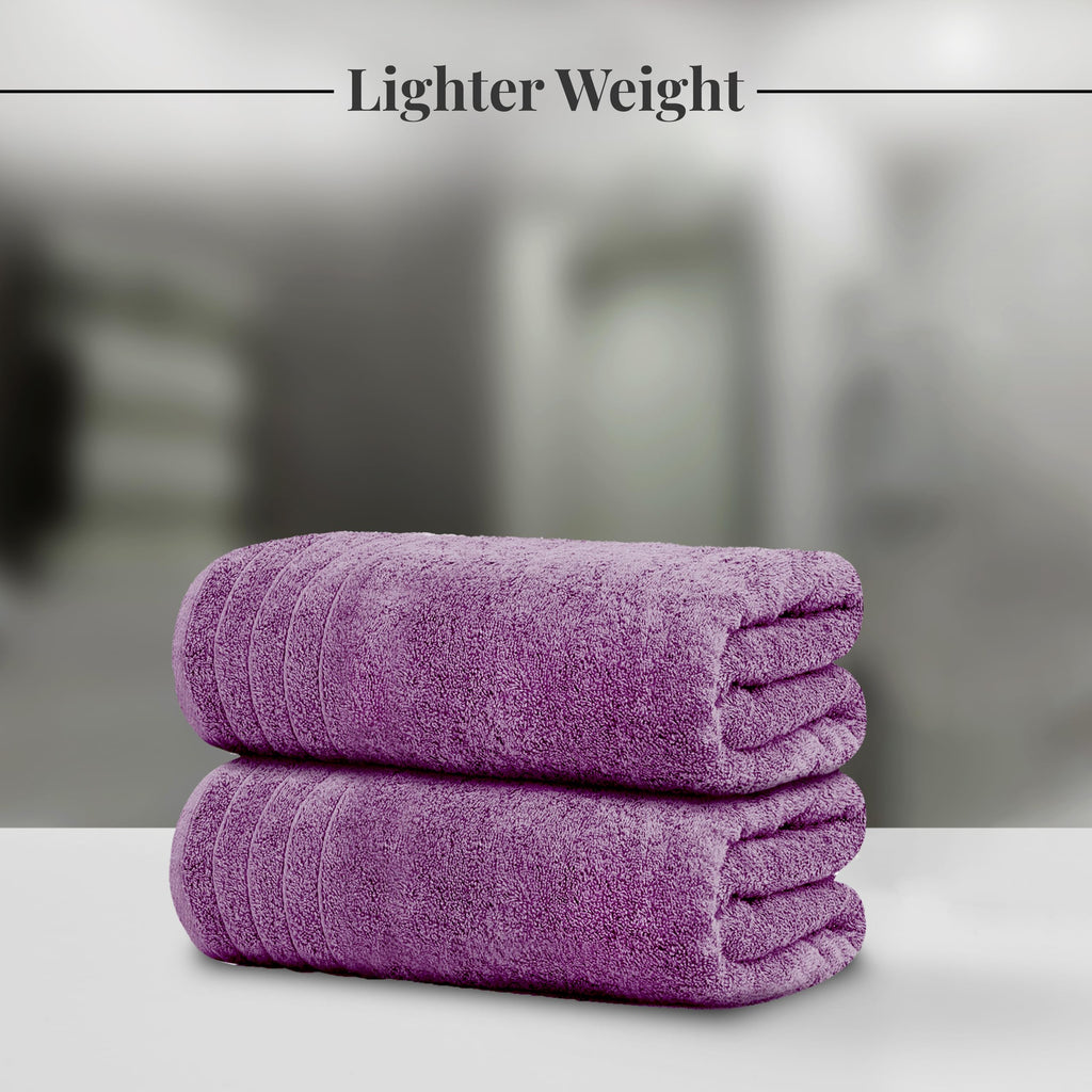 Tens Towels Pack of 8 Towels Set, 2 Extra Large Bath, 2 Hand, 4 Washcloths, 100% Cotton, Lighter Weight, Quicker to Dry, Super Absorbent, Perfect for Bathroom, Dark Grey