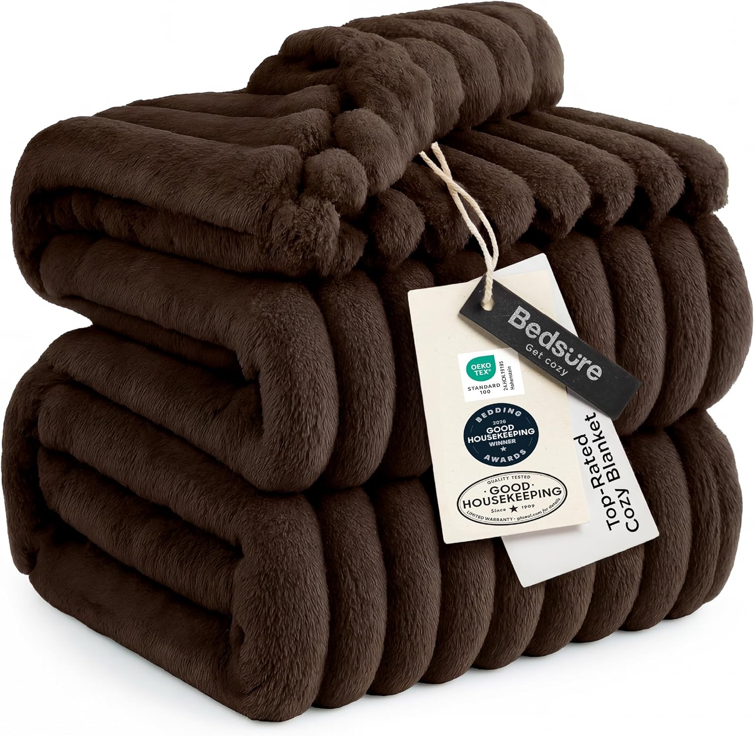 Bedsure GentleSoft White Throw Blanket for Couch - Graduation Gifts Teacher Birthday Gifts for Women Mom Her Girls, Cozy Fleece Blanket for Sofa Bed Living Room Home Decor, Off White, 50x60 Inchess