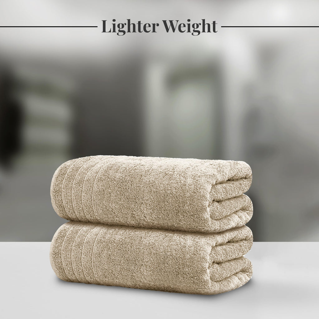 Tens Towels Pack of 8 Towels Set, 2 Extra Large Bath, 2 Hand, 4 Washcloths, 100% Cotton, Lighter Weight, Quicker to Dry, Super Absorbent, Perfect for Bathroom, Dark Grey