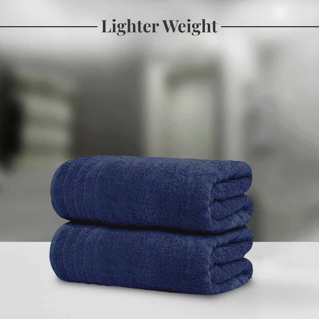Tens Towels Pack of 8 Towels Set, 2 Extra Large Bath, 2 Hand, 4 Washcloths, 100% Cotton, Lighter Weight, Quicker to Dry, Super Absorbent, Perfect for Bathroom, Dark Grey
