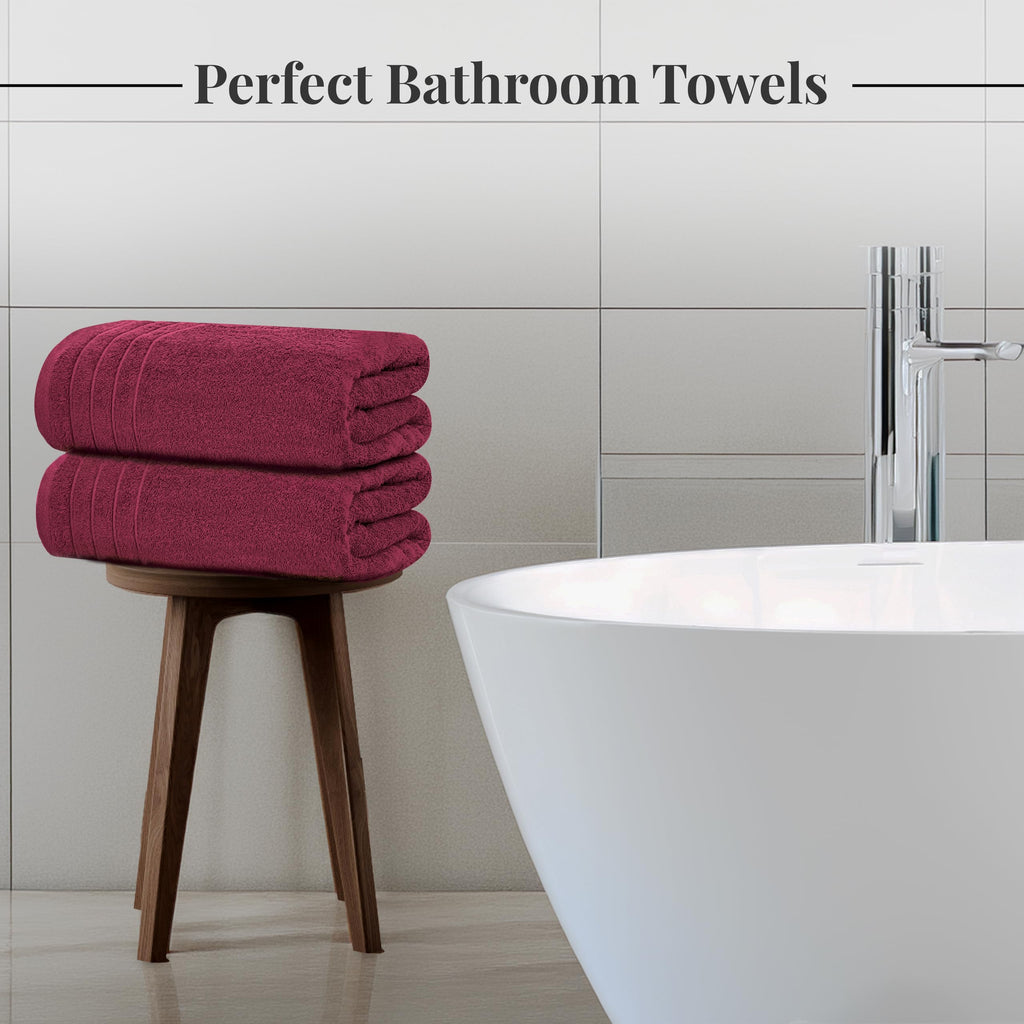 Tens Towels Pack of 8 Towels Set, 2 Extra Large Bath, 2 Hand, 4 Washcloths, 100% Cotton, Lighter Weight, Quicker to Dry, Super Absorbent, Perfect for Bathroom, Dark Grey