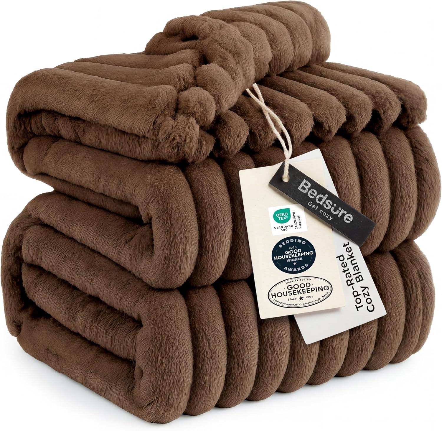 Bedsure GentleSoft White Throw Blanket for Couch - Graduation Gifts Teacher Birthday Gifts for Women Mom Her Girls, Cozy Fleece Blanket for Sofa Bed Living Room Home Decor, Off White, 50x60 Inchess