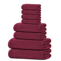 Tens Towels Pack of 8 Towels Set, 2 Extra Large Bath, 2 Hand, 4 Washcloths, 100% Cotton, Lighter Weight, Quicker to Dry, Super Absorbent, Perfect for Bathroom, Dark Grey