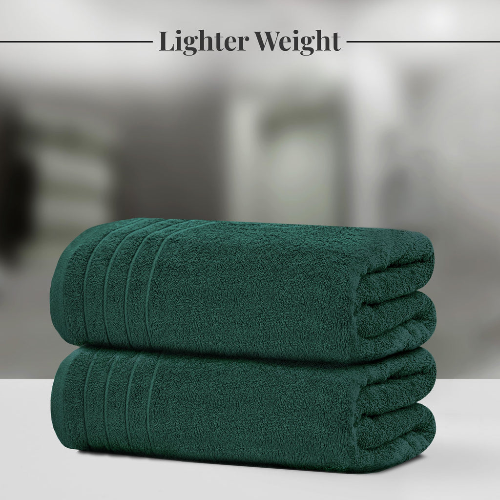 Tens Towels Pack of 8 Towels Set, 2 Extra Large Bath, 2 Hand, 4 Washcloths, 100% Cotton, Lighter Weight, Quicker to Dry, Super Absorbent, Perfect for Bathroom, Dark Grey