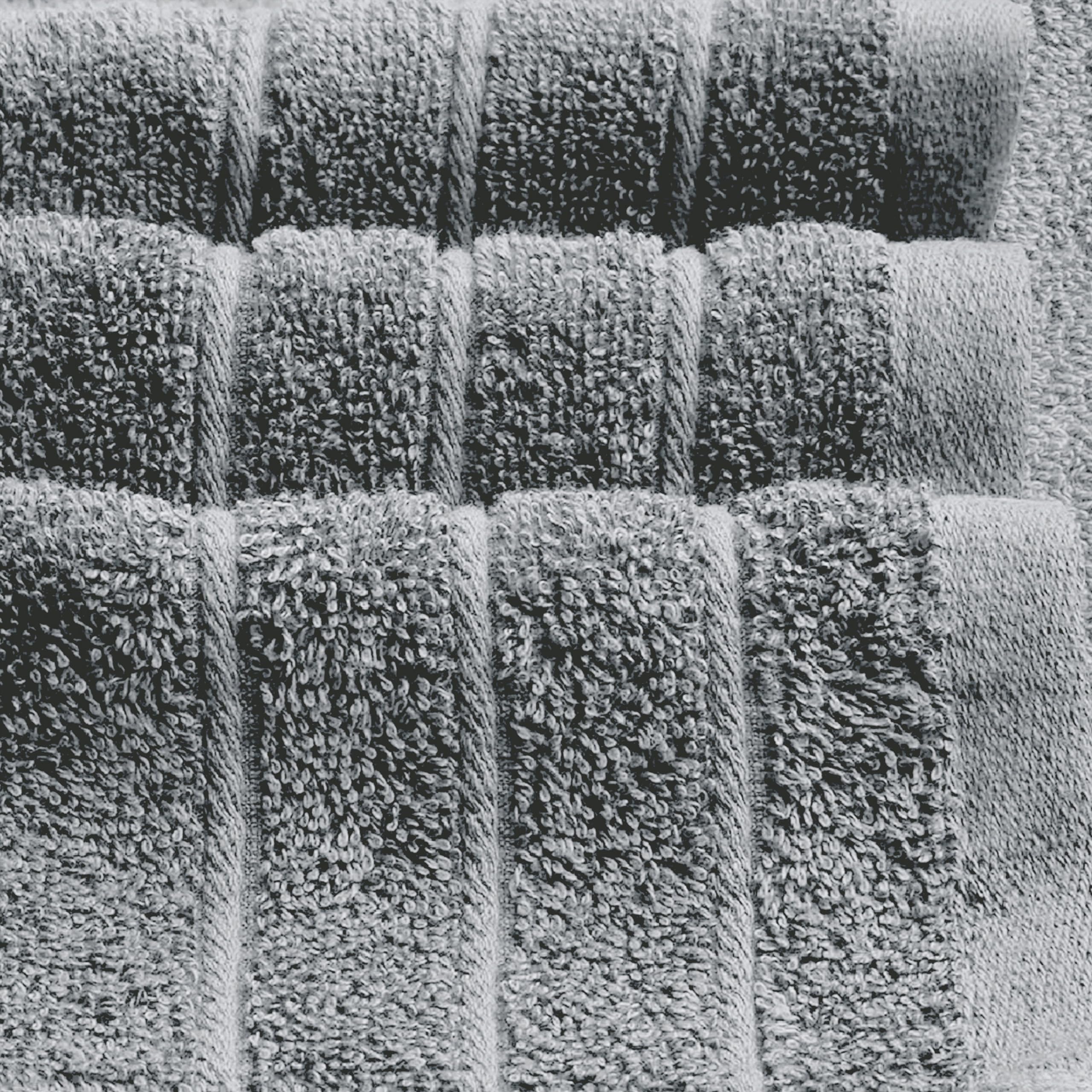 Tens Towels Pack of 8 Towels Set, 2 Extra Large Bath, 2 Hand, 4 Washcloths, 100% Cotton, Lighter Weight, Quicker to Dry, Super Absorbent, Perfect for Bathroom, Dark Grey