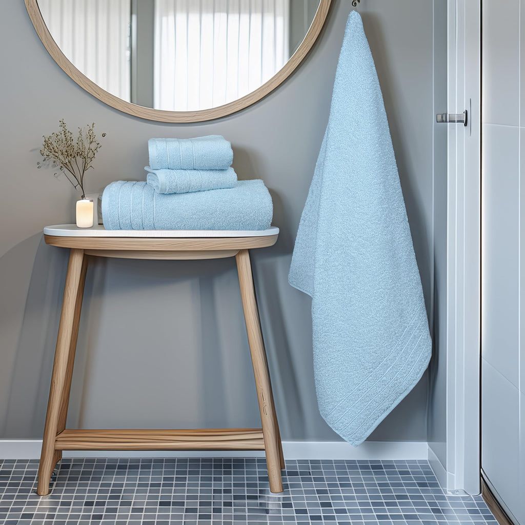 Tens Towels Pack of 8 Towels Set, 2 Extra Large Bath, 2 Hand, 4 Washcloths, 100% Cotton, Lighter Weight, Quicker to Dry, Super Absorbent, Perfect for Bathroom, Dark Grey
