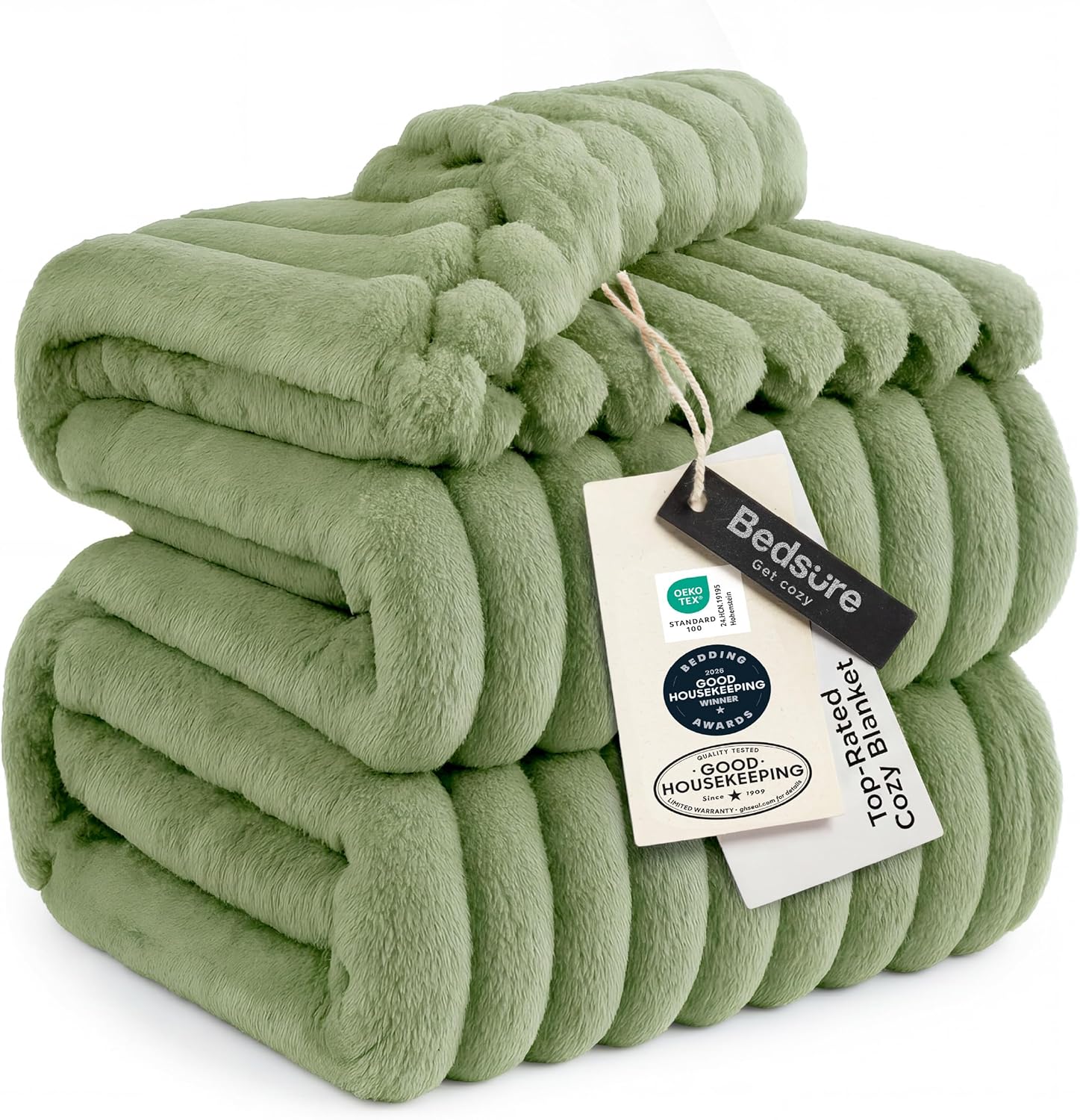 Bedsure GentleSoft White Throw Blanket for Couch - Graduation Gifts Teacher Birthday Gifts for Women Mom Her Girls, Cozy Fleece Blanket for Sofa Bed Living Room Home Decor, Off White, 50x60 Inchess