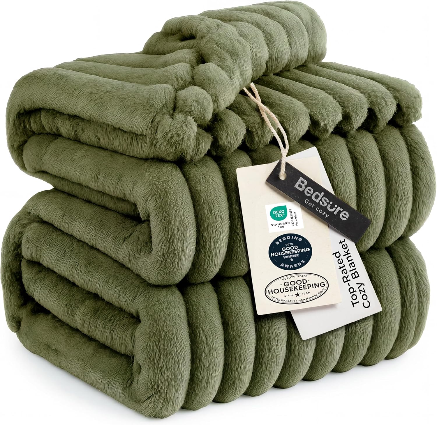 Bedsure GentleSoft White Throw Blanket for Couch - Graduation Gifts Teacher Birthday Gifts for Women Mom Her Girls, Cozy Fleece Blanket for Sofa Bed Living Room Home Decor, Off White, 50x60 Inchess