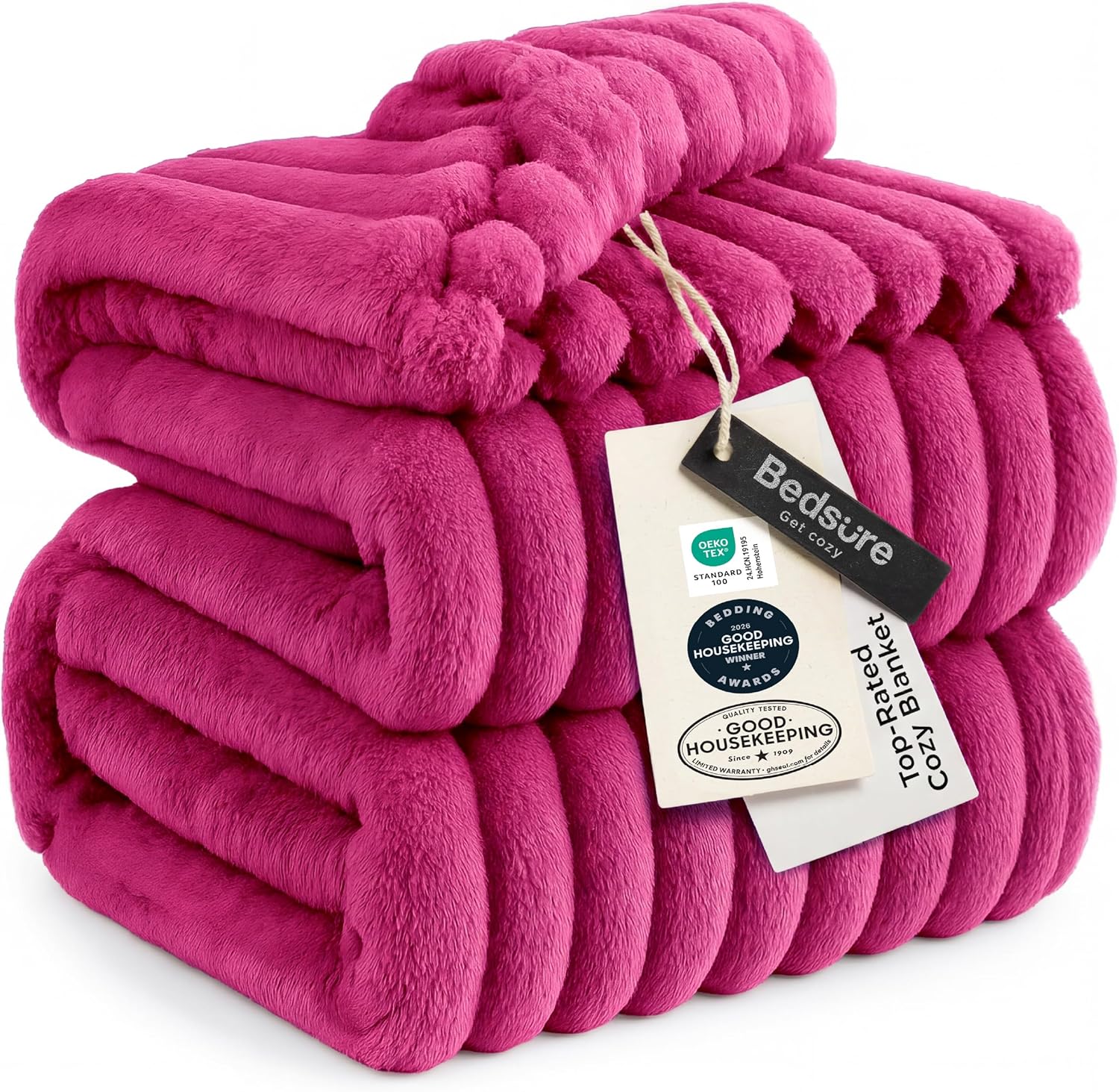 Bedsure GentleSoft White Throw Blanket for Couch - Graduation Gifts Teacher Birthday Gifts for Women Mom Her Girls, Cozy Fleece Blanket for Sofa Bed Living Room Home Decor, Off White, 50x60 Inchess
