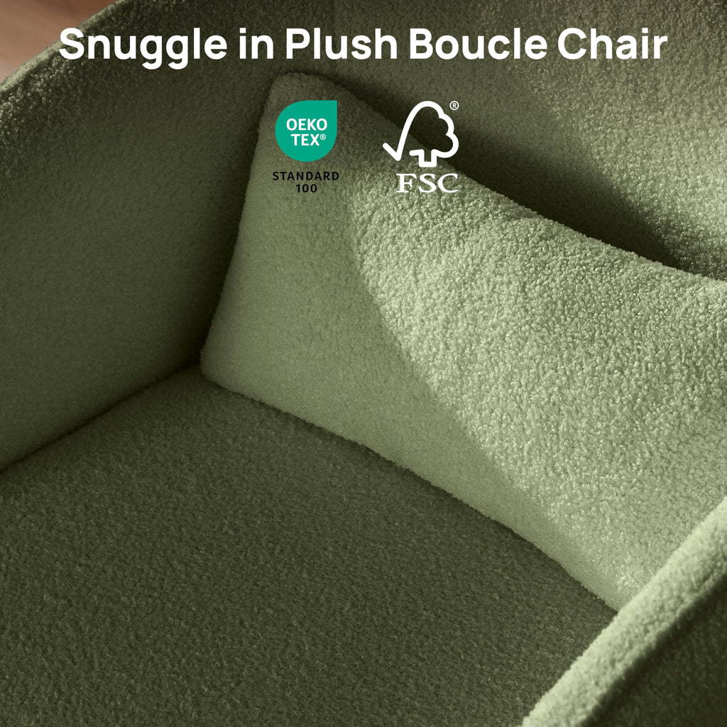 Oversized Boucle Swivel Accent Chair with 82L Hidden Storage, 360° Swivel Barrel Chair for Living Room, Small Space, Bedroom, Nursery, Modern Comfy Cloud Armchair Single Sofa, Cream White Sherpa&Teddy